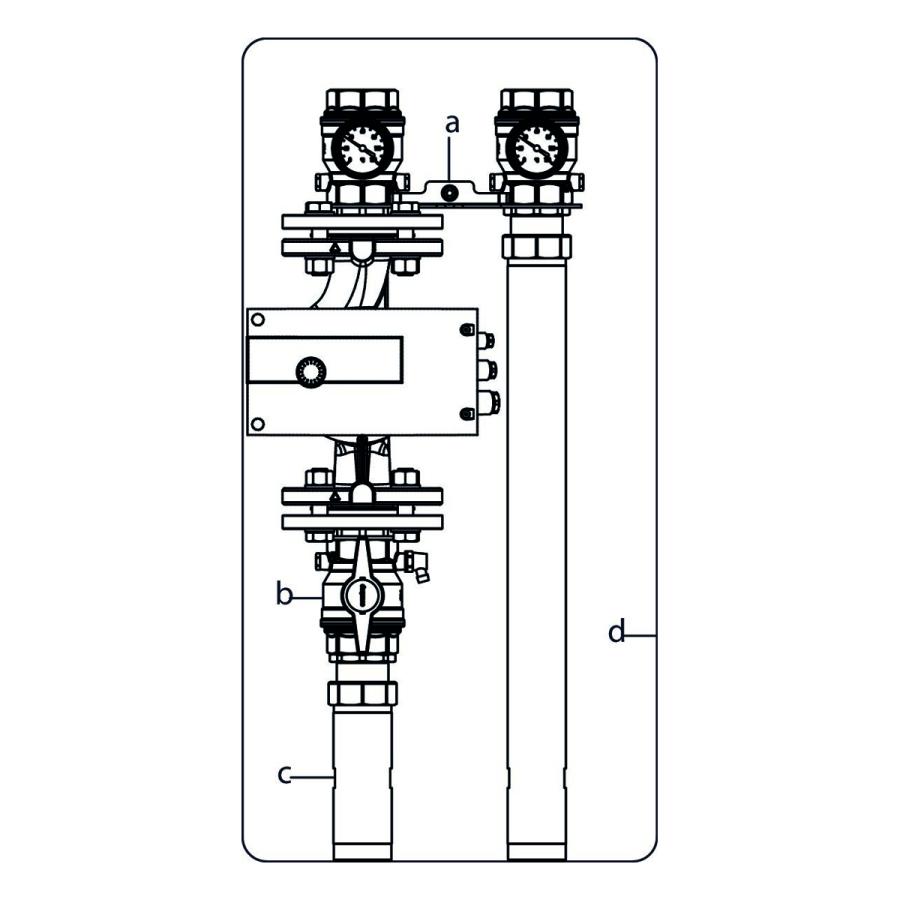 Oventrop Система обвязки котла Regumat S-280 DN 50 с ШК без насоса