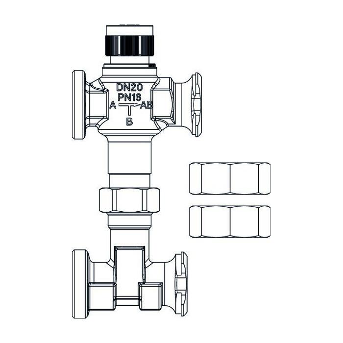 Oventrop Смесительный узел для замены на Regumat RTA 130/180 DN 25