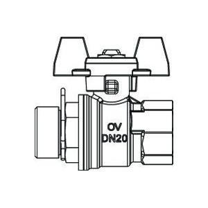 Oventrop Шаровой кран на подающую линию рукоятка синяя