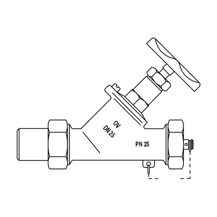Oventrop Спускной вентиль DN 15 PN 25 с заглушкой