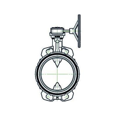 Oventrop Дисковый поворотный затвор с червячным редуктором DN 150 PN 16 чугун