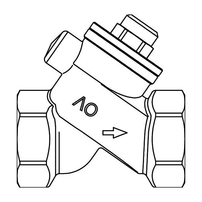Oventrop Обратный клапан с косой врезкой DN 40 для отопления/ГВС/ХВС