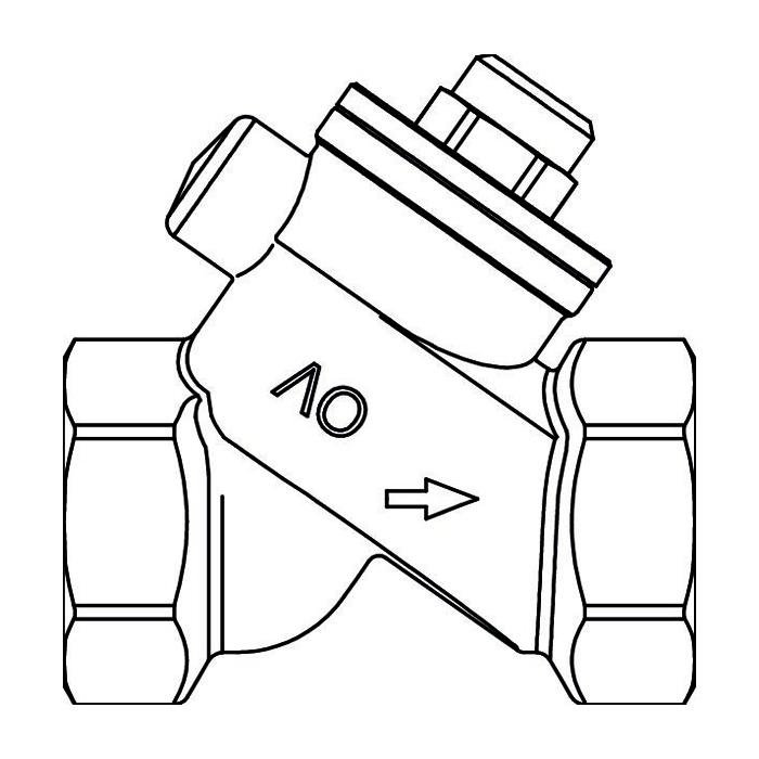 Oventrop Обратный клапан с косой врезкой DN 50 для отопления/ГВС/ХВС