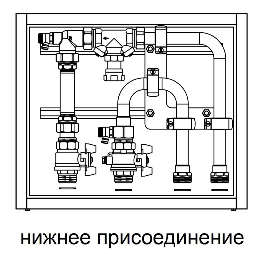 Oventrop Регулятор напольного отопления Floorbox UV вертикальное подключение изображение