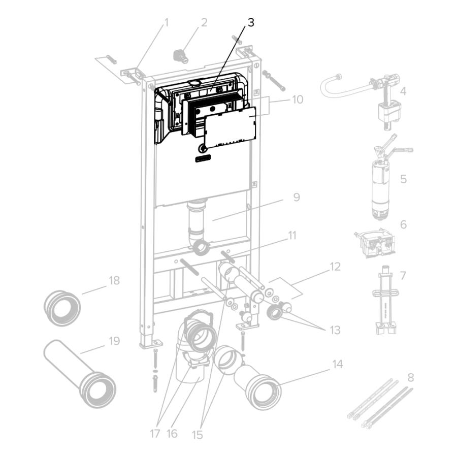 TECE Крышка бачка TECESpring AF042300-L3