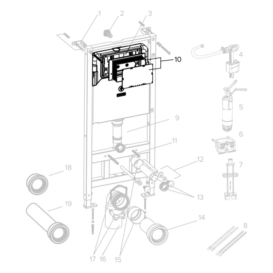 TECE Монтажный туннель с крышкой TECESpring AF042300-L4