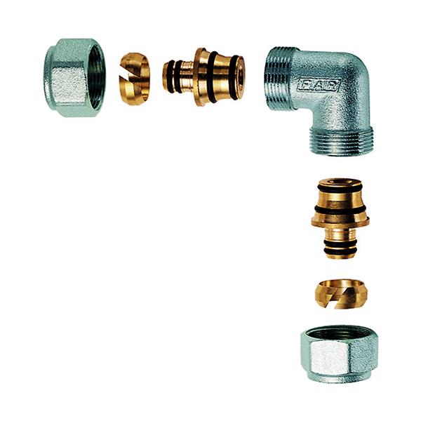 FAR Хромированный угольник с 2 концовками 1