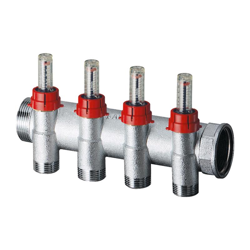 FAR Запорно-балансировочный коллектор с расходомерами с 4 отводами FK 3970 C104