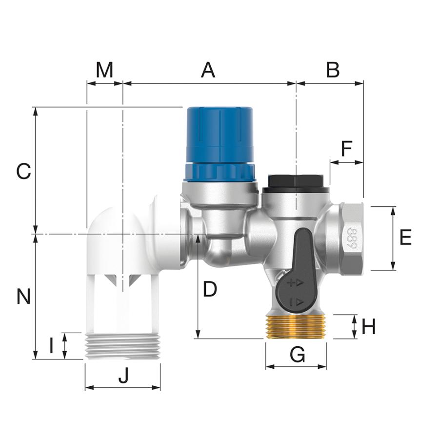 Купить Flamco Группа безопасности бойлера Flexbrane CE-H 3/4 горизонтальный 3/4