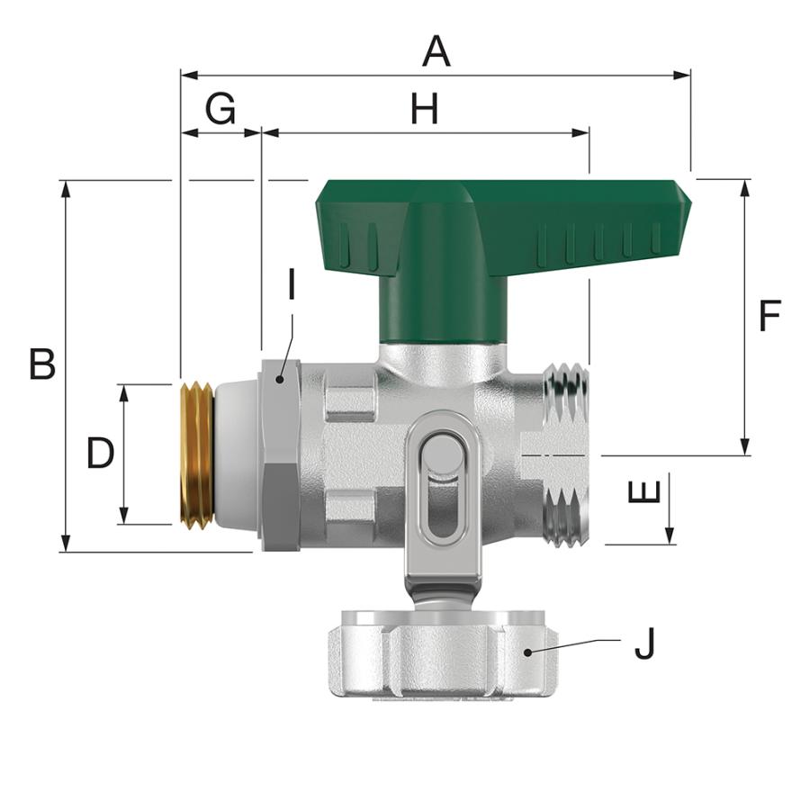 Купить Flamco Кран шаровой латунный KFE DN 1/2