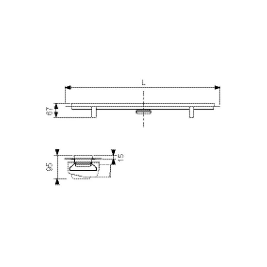 TECE  Комплект TECElinus для монтажа дренажного канала с основой для плитки “tile” 800 мм,  KL8010  - Изображение 3