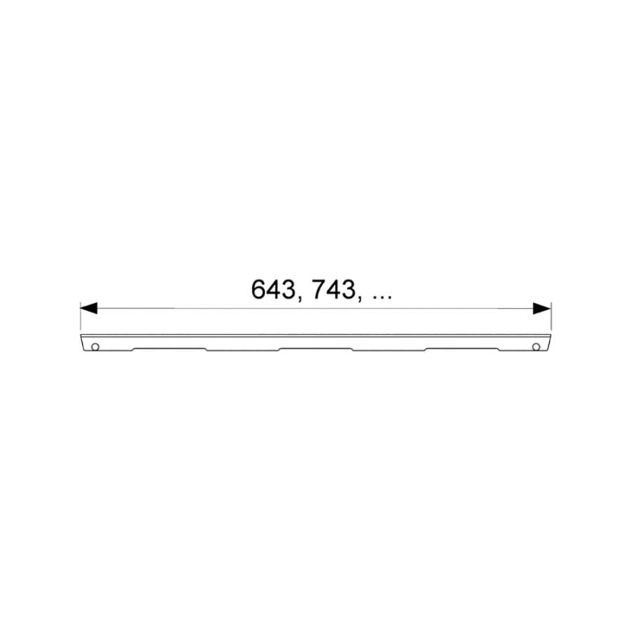 Решетка TECE TECEdrainline lines для слива из нержавеющей стали прямая Серебристый металлик 601520 - Изображение 4
