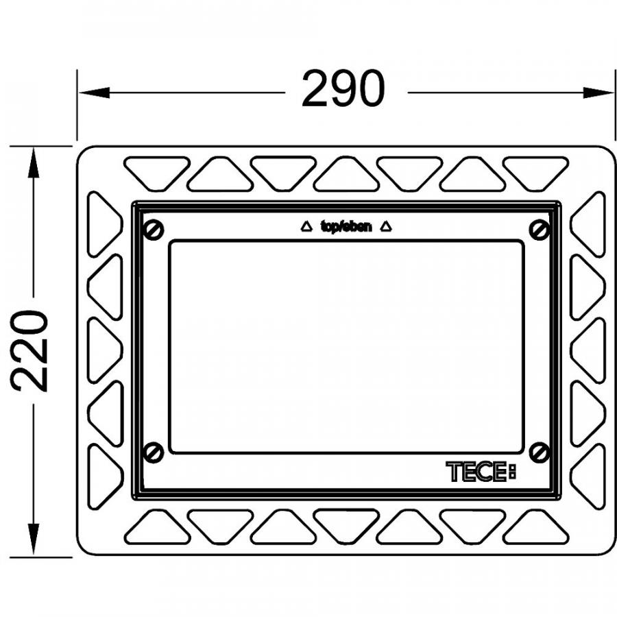 TECE TECEloop  Монтажная рамка для установки стеклянных панелей TECEloop или TECEsquare на уровне стены Хром глянцевый  9240649  - Изображение 3