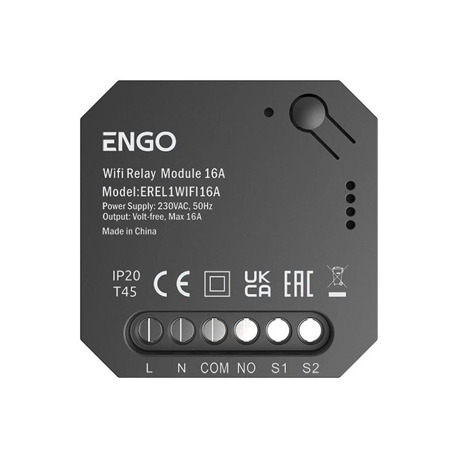 ENGO Реле WIFI 1x16A выход NO-COM EREL-16WIFI