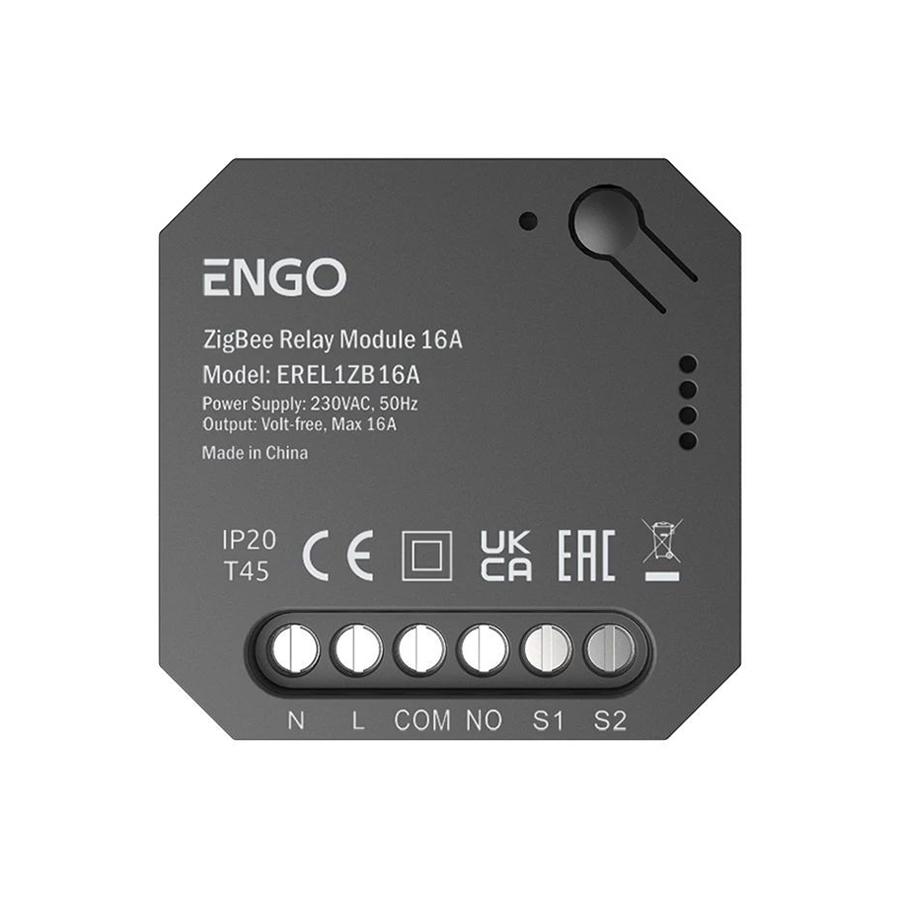 ENGO Реле ZigBee 1x16A выход NO-COM EREL-16ZB