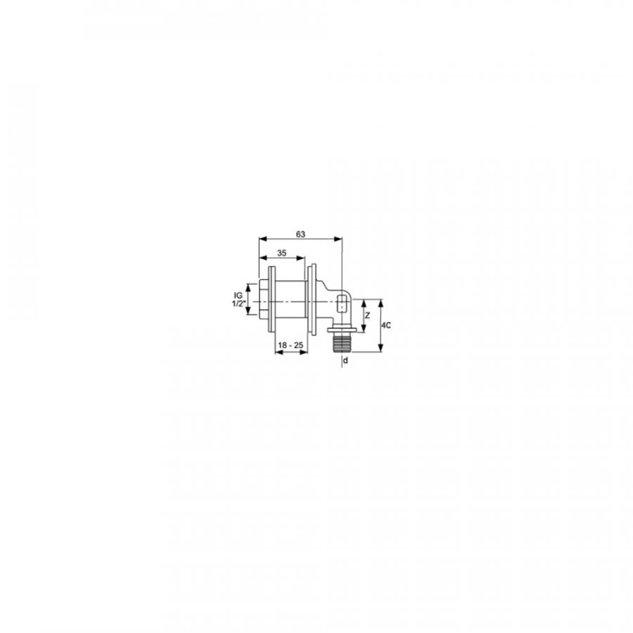 TECE  Сквозное угловое присоединение резьбовое, латунь 16 × Rp 1/2'  708702  - Изображение 3