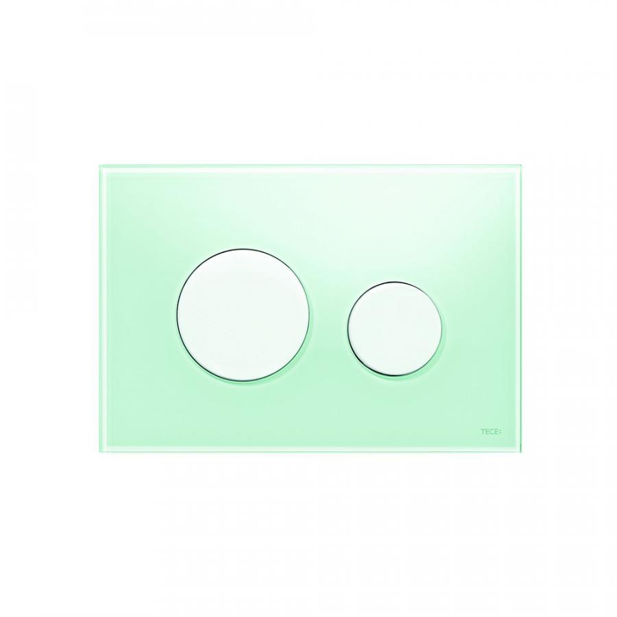 TECE TECEloop панель смыва с двумя клавишами стеклянная Белый зеленый 9240651 - Изображение 1