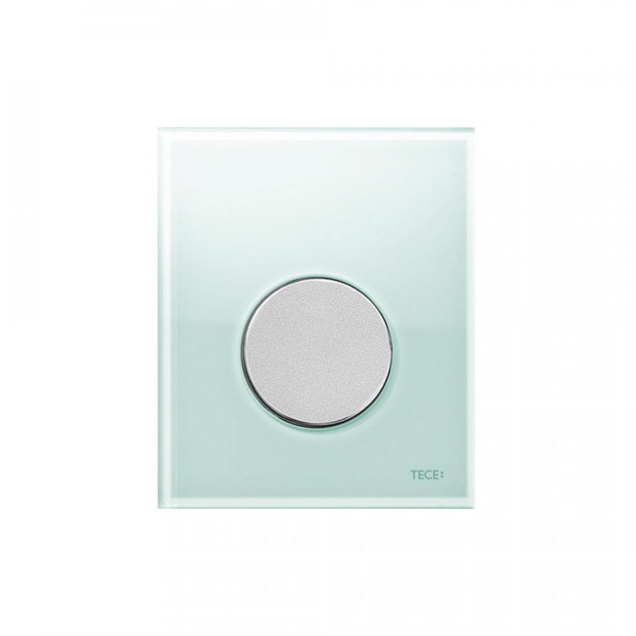 TECE  TECEloop Urinal, панель смыва для писсуара стеклянная хром матовый, зеленый  9242652  - Изображение 1