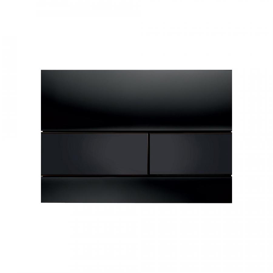 TECE TECEsquare панель смыва с двумя клавишами стеклянная Черный 9240809 - Изображение 1