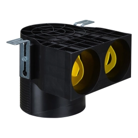 Адаптер решетки мини R5 90° D 75 мм короткий ПП