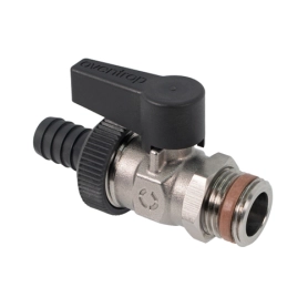 Кран шаровой Optiflex R KFE DN 15 PN 16 с колпачком и штуцером для шланга нержавеющая сталь