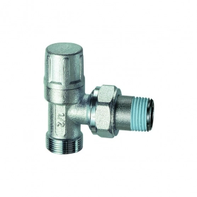 Хромированный угловой запорный  вентиль НР, уплотнитель Loctite Dri-Seal