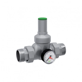 Редуктор давления с манометром, хромированный