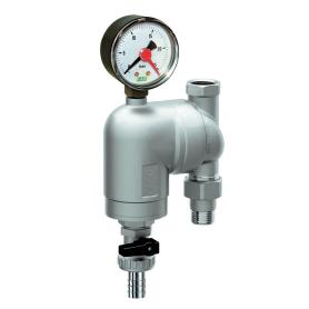 Фильтр с поворотным соединением с манометром, хромированный НР-ВР