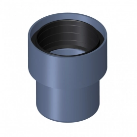 Патрубок для соединения гладкого конца чугунной трубы с раструбом
