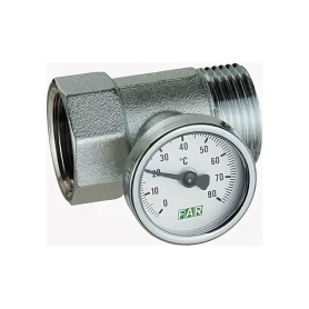 Хромированный тройник с термометром (ВР-НР)