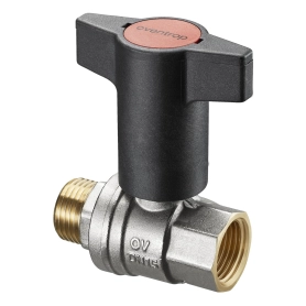 Шаровый кран Optibal НР-ВР черная пластиковая рукоятка