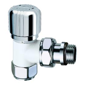 LadyFAR Вентиль термостатический угловой серебро/белый эмаль М24х19 1/2' EPDM