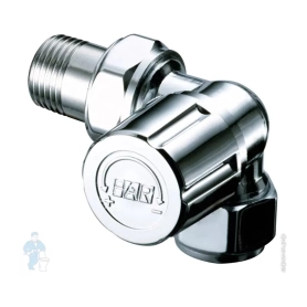 Вентиль термостатический трехосевой правосторонний 1/2' гайка М24х19 серебро
