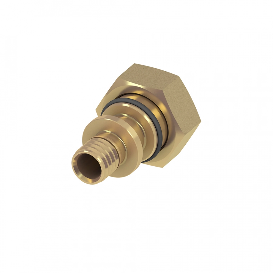 TECE Соединение прямое с внутренней резьбой (накидная гайка, Евроконус), латунь