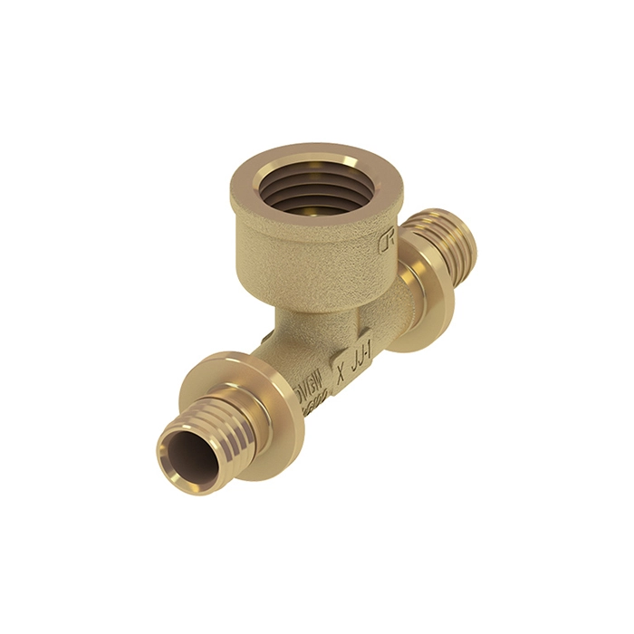 TECE Тройник 90° с внутренней резьбой, латунь 709563