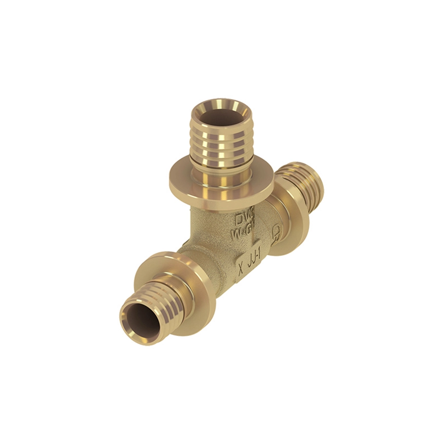 TECE Тройник 90° редукционный, латунь 760536