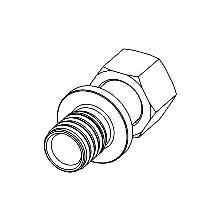 TECE Соединение прямое с накидной гайкой, латунь