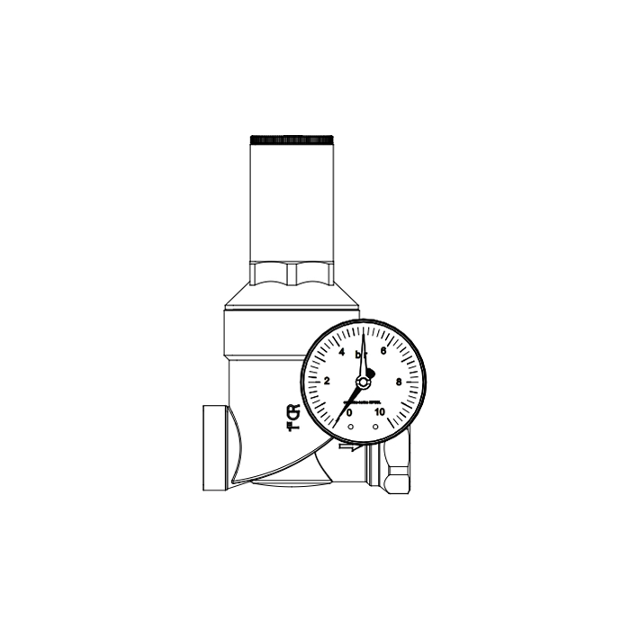 FAR Редуктор давления с манометром, хромированный