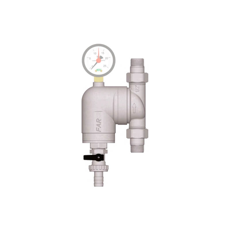 FAR Фильтр с поворотным соединением без манометра, хромированный НР-НР