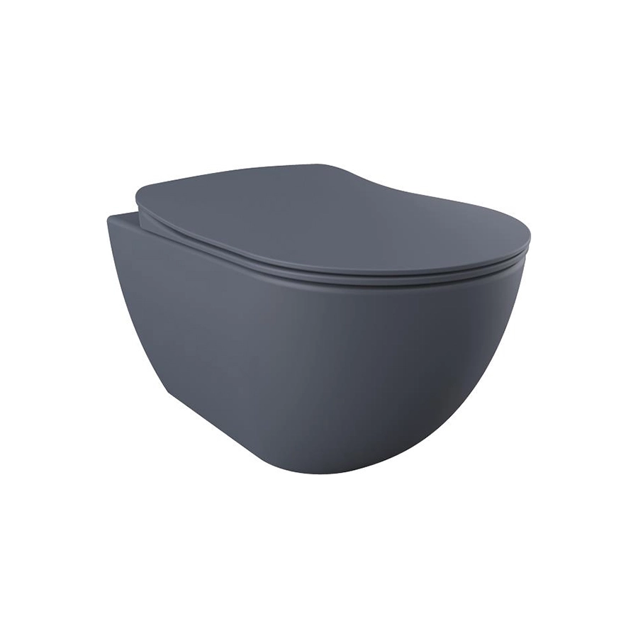 Creavit CREAVIT FREE Унитаз подвесной безободковый ЧЕРНЫЙ МАТОВЫЙ FE322.H0100 FE322-11SM00E-0000