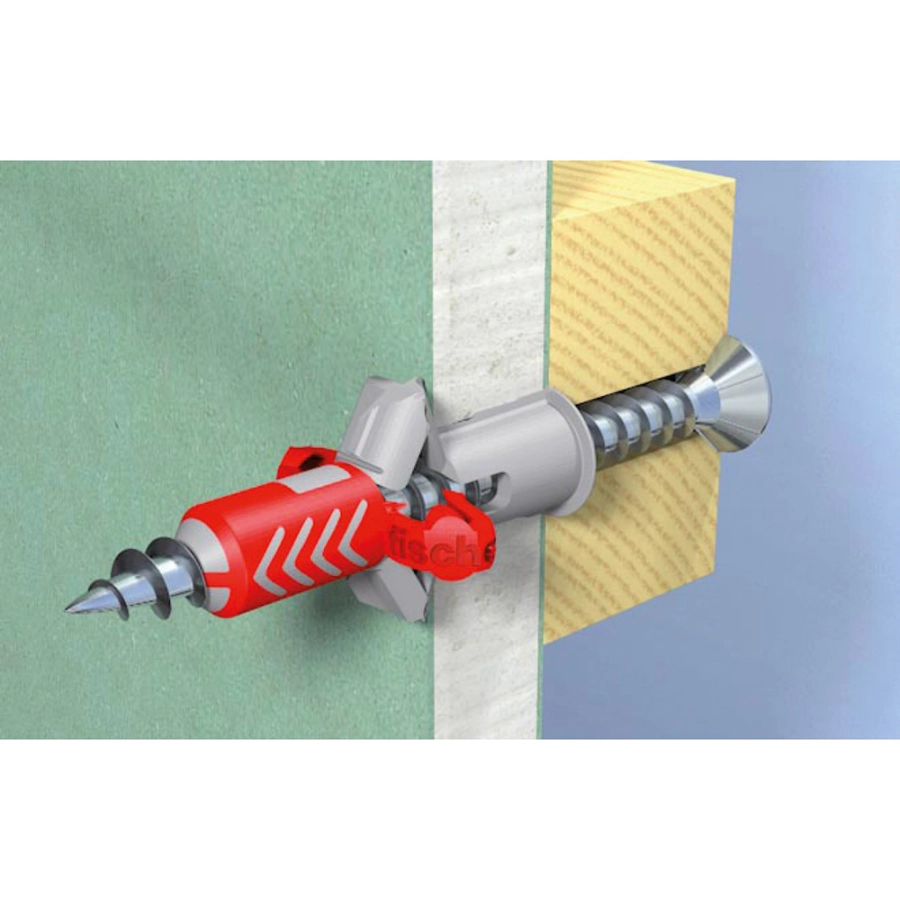 Купить fischer DUOPOWER S двухкомпонентный нейлоновый дюбель с саморезом