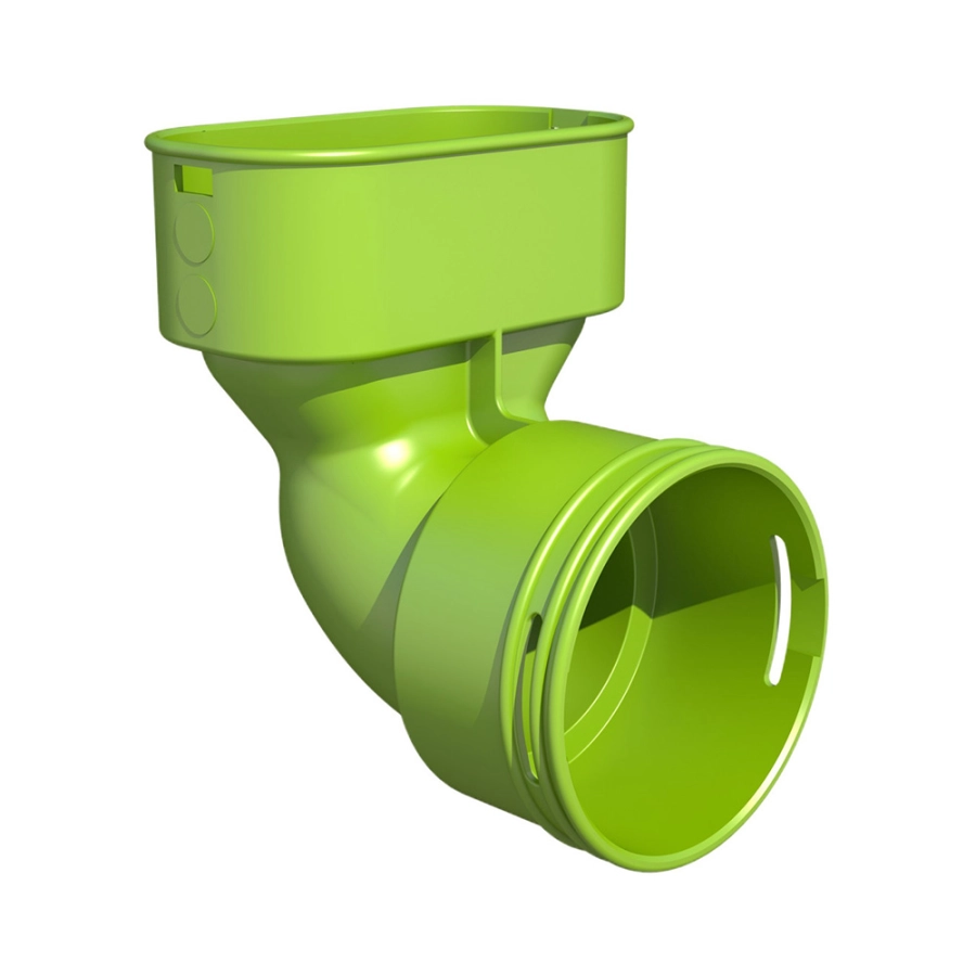 Blizzard Lufttechnik Отвод-переходник 90° O 75/63 - 50x100 мм ПП (арт. 188343) 630966