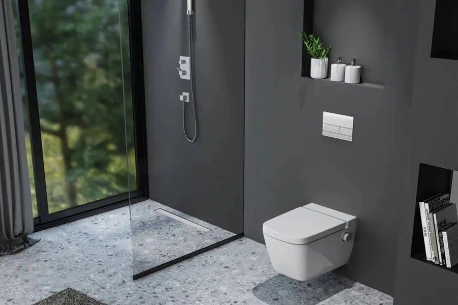 TECE TECEsquare II PVD Панель смыва с двумя клавишами металлическая с цветным PVD покрытием (с покрытием против отпечатков пальцев) для унитаза изображение