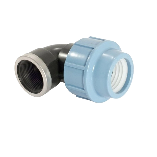 UNIPUMP Фитинг для труб ПНД - Отвод 90 с внутренней резьбой D20x1/2