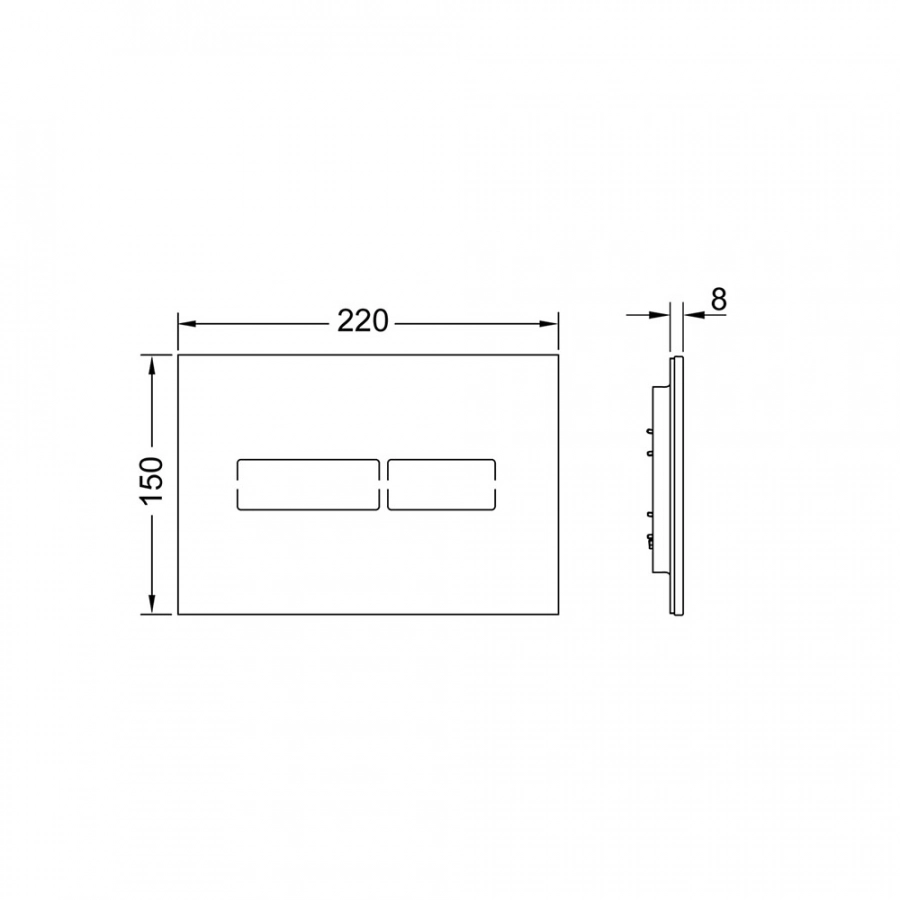 Купить TECE TECElux mini Панель смыва стеклянная, сенсорная для унитаза