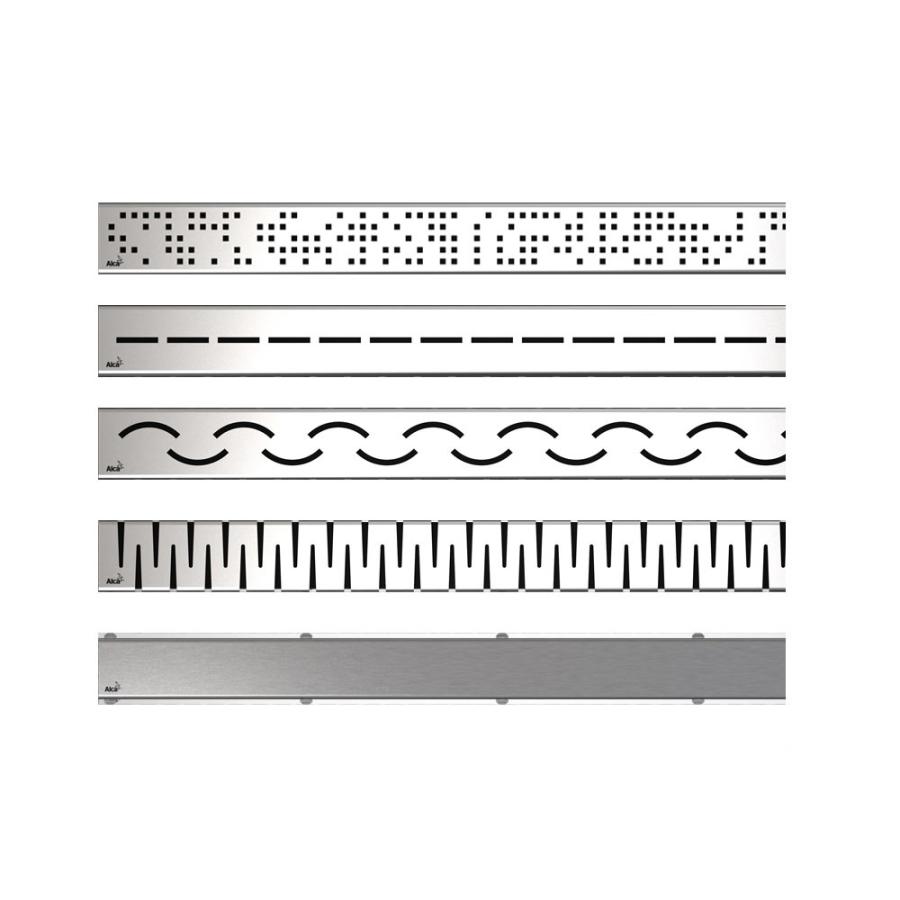 Alcaplast  Решетка для водоотводящего желоба APZ13 дизайн CODE, нерж. сталь, глянцевая  CODE-850L  - Изображение 3