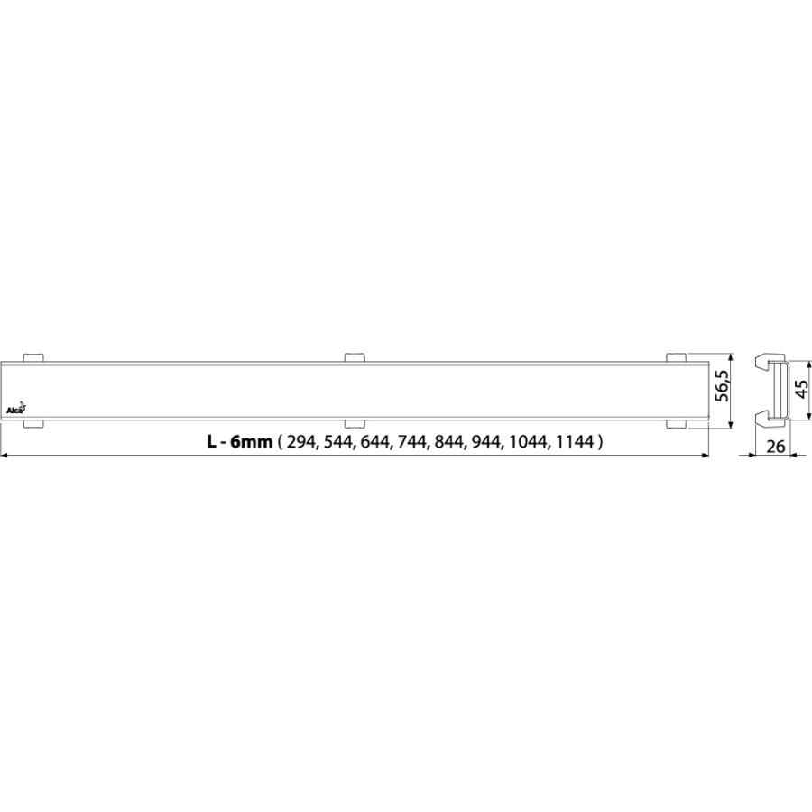 Alcaplast  DESIGN-ANTIC Решетка для водоотводящего желобов (APZ6, APZ16) 550 мм  DESIGN-550ANTIC  - Изображение 2