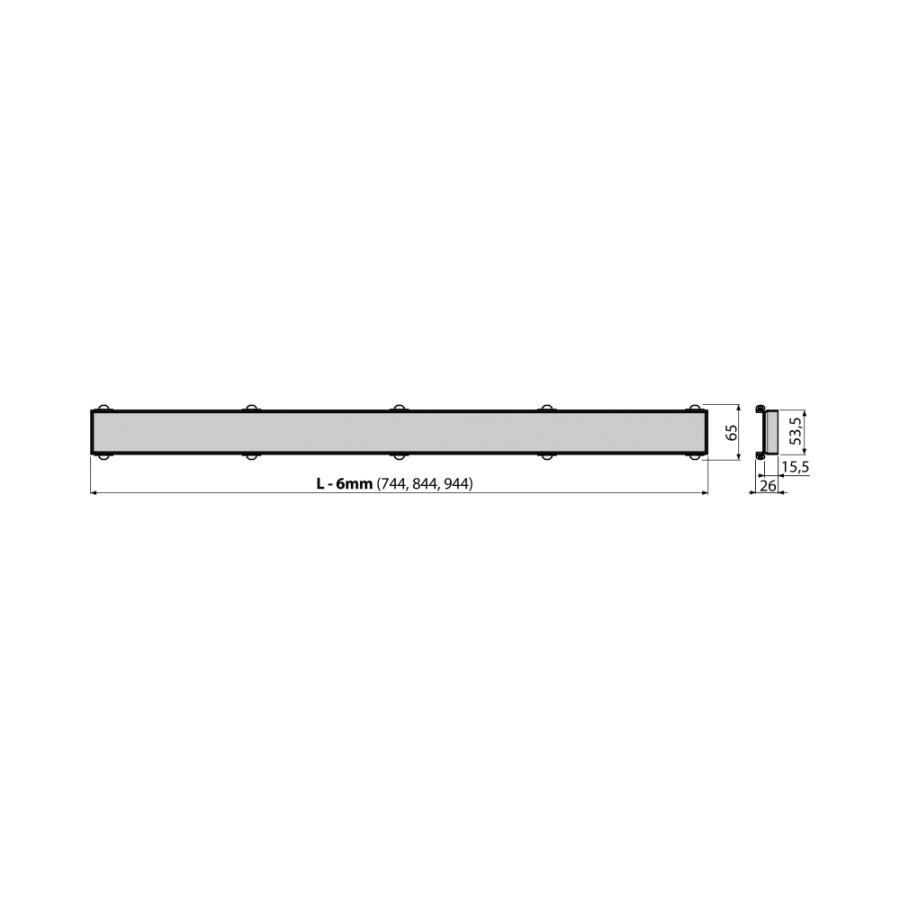 Alcaplast  Решетка для модулярного водоотводящего желоба APZ13, под плитку, INSERT 950 мм  INSERT-950  - Изображение 2