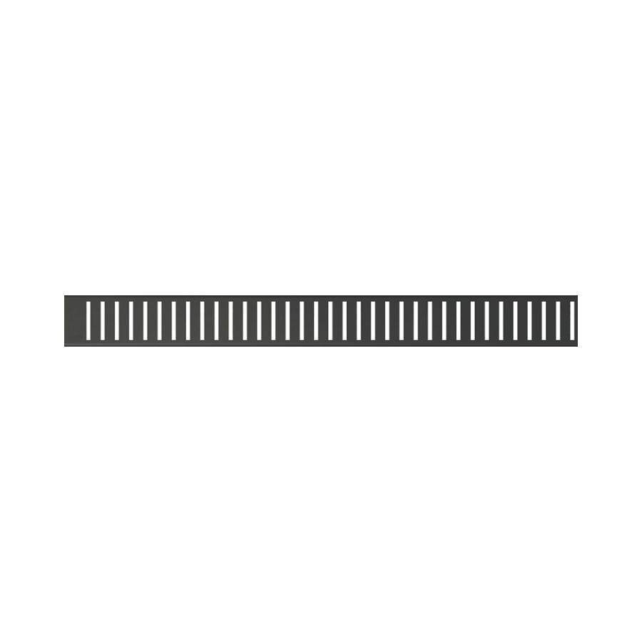 Alcaplast  PURE-BLACK Решетка для водоотводящего желоба, черный-мат дизайн PURE, нерж. сталь, матовая, 550 мм  PURE-550BLACK  - Изображение 1
