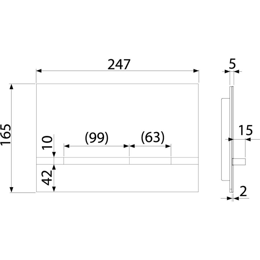 Alcaplast  Стеклянная кнопка управления для скрытых систем инсталляции черная,  STRIPE-GL1204  - Изображение 3